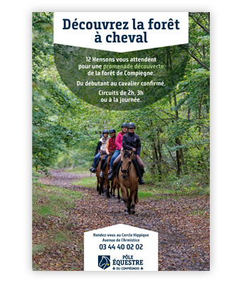 Panneau Decaux pour les promenades à cheval
