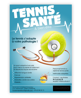 Affichette A3 pour le Tennis Santé