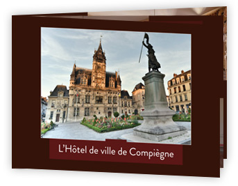 Plaquette de prestige sur l'Hôtel de ville de Compiègne